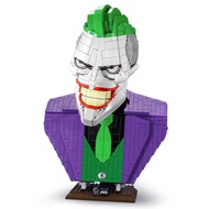 MOC Joker Bust Batman Cowl Figures Figurine Building Block Brick Toy Gift