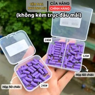 Mini Purple Abrasive Head Abrasives Nail Surface Before Painting, Applying Gel Powder - -Nms