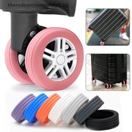 { TRSG } 8Pcs Silicone Wheels Protector For Luggage Reduce Noise Travel Luggage Suitcase Wheels Cover Luggage Accessories  .