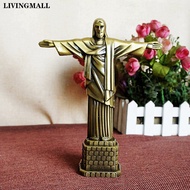 Livingmall โลหะรูปปั้นพระเยซู Figurine Art คริสเตียนรูปปั้น Crist Redentor พระเยซูคริสต์ประติมากรรมร