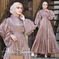 Asrofa Shimmer Dress Gamis Muslim Bahan Cradenza Shimer Silk Premium