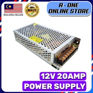 Power Supply DC12V 20A TRANSFORMER AC110V AC220V TO DC12V CONVERTER for CCTV Alarm LED Stripe AC TO 