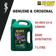 HI-REV TURBO SYN CI-4 D7340 Semi Synthetic Diesel Engine Oil Motor Oil Lubricant Minyak Hitam 15W-40