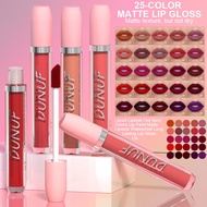 DUNUF 25 Colors Waterproof Liquid Lipstick Lip Makeup Matte Velvet Nude Lip Gloss Long Lasting Non-s