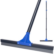 Floor Squeegee with Long Handle 59'', Heavy Duty 18" Rubber Squeegee Broom for Concrete Floor, Bathr
