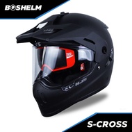 BOSHELM Helm NJS S-Cross Solid HITAM DOFF Helm Full Face SNI original
