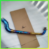 Big elbow only blue open pipe open spec exhaust pipe mugfler pipe PNP for Wave100/110/125 xrm100/110