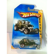 Hot Wheels. 2009 New Models - 27. Custom 42 Jeep CJ-2A. Drab Green AKTAOlive by MATTEL 2009
