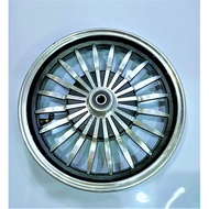 ❧Ebike Front Mags Wheel, Rim For 3.00-10 Or 3.5-10 Tubeless Tire, Drum Brake Type, Hard Metal Alloy