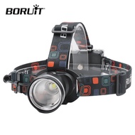 BORUiT RJ-2166 Zoom Headlamp LED Headlight Waterproof Head Torch Camping Hunting Flashlight Use AA B