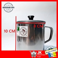 Mug Stainless Steel with Cover/Cawan/Cups stainless steel(Horse Brand)