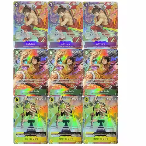 French DIY One Piece Winner P-135 Monkey D. Luffy Folding Flash Card Luffytaro ST18-005 Roronoa Zoro