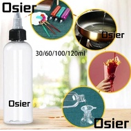 OSIER1 10PCS Empty Hair Dye Bottle, Plastic Transparent Oil Liquid Dropper Bottles, Portable Oils 10ml/15ml/20ml Twist Cap Bottles Tattoo Pigment Ink Containers