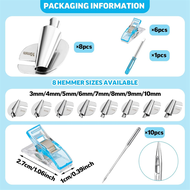8 Pcs Sewing Rolled Hemmer Foot Set 3-10mm 8 Sizes Rolled Hem Presser Foot with Sewing Clips Sewing 