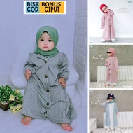 Setelan Anak Perempuan terlaris 3 in 1 Lengkap inner dan jilbab Original Zalira Kids Usia 1 sampai 7 tahun / Gamis anak perempuan / Heelwa Series