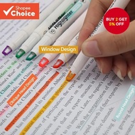 Clear View Tip Soft Light Highlighter Marker Pens 6Pcs Highlighter Set For Student Bible Study Schoo