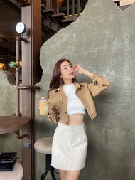 GUSTIN BROWN JACKET เสื้อแจ็คเก็ตแนยาวผู้หญิง