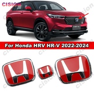 1 Piece Honda Chrome Red 3D Emblem Front Rear Steering Wheel Logo Frame Panel Cover Trim Acrilyc PMM