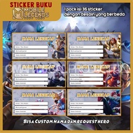 Mobile Lagend Pack Theme Men's Book Label Sticker - Latest Model