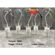 Botol Spray 50ml Plastik + Gantungan Carabiner Sanitizer Travel Size