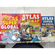 SUPER GLOBAL ATLAS BOOK INDONESIA AND THE WORLD, COMPLETE ATLAS OF INDONESIA AND THE WORLD, GLOBAL S