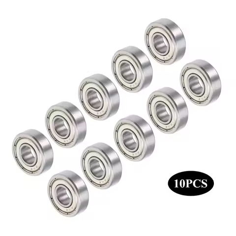 10Pcs R4-ZZ Ball Bearing 1/4"x5/8"x0.196" Inch Miniature R4 ZZ Lubricated Chrome Steel Sealed Ball B