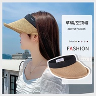 [COD] 2023 new large eaves straw empty top hat women's sunshade travel UV sunscreen anti-ultraviolet sun