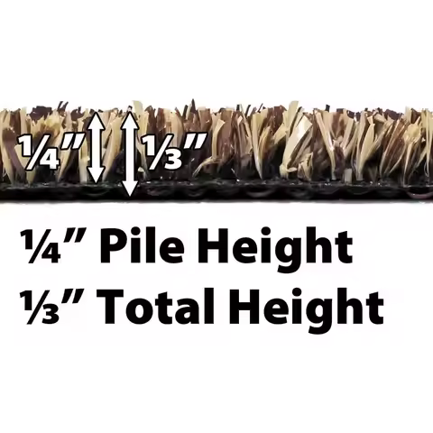 House, Home and More Outdoor Artificial Turf with Marine Backing – Woodland Brown 6 Feet X 10 Feet –