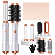 UKLISS Hot Air Brush 5 in 1 Fast Drying for Straight Curly Curl Dual Use Hair Styling Hair Dryer Bru