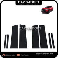 Toyota Corolla Cross 2021 - 2024 Door Pillar Dark (PC) Piano Black Protector Car Accessories Car Gad