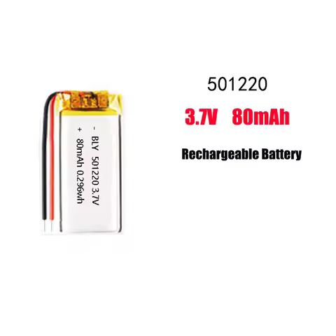 501220 3.7V 80mAh Polymer Lithium Rechargeable Battery for Bluetooth headset,Beauty instrument,Watch