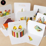 FS Creative 3D Pop-Up Greeting Card with Envelope Birthday Party Blessing Message Card Gift Cards