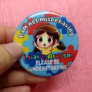 Button badge 58mm ; Autism Acceptance [girl]