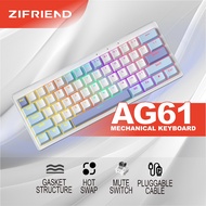 ZIFRIEND AG61 Mechanical Keyboard 61 Keys Gaming Keyboard Small Backlight Wired Keyboard