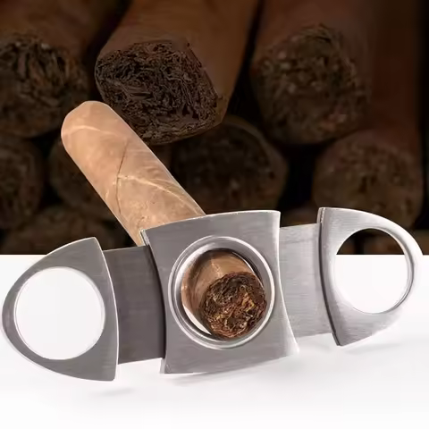 Stainless Steel COHIBA Cigar Cutter Metal Classic Cutter Guillotine Cigar Scissors Gift Puncher Cutt