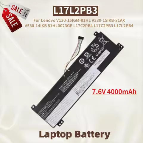 L17L2PB3 Laptop Battery 7.6V 4000mAh for Lenovo V330-15IKB-81AX V530-14IKB 81HL0023GE L17C2PB3 L17L2