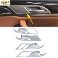 Chrome Interior Door Handle Bowl Cover Trim Accessories For BMW X3 G01 2018-2022