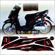 Sticker Striping BEAT FI 2013 2014 2015 Lama Variasi Lis Motor Beat Fi Old lama Desain merah