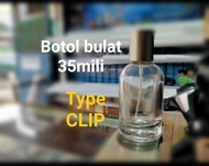 botol lelabo bulat 35ml botol clip  botol parfum  botol kosong