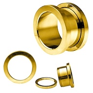 Piercing Pria dan Wanita Diameter 4mm - 30mm - Piercing Plug Emas Keren - Aksesoris Anak Punk Kekini