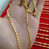 Kalung lapis emas 24k setara ukuran 1 suku.