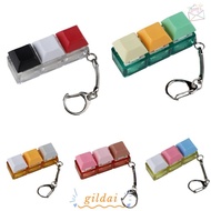 GILDAI Finger Keyboard Cap, Keys Button Relief Stress Fidget Keychain,  DIY Keyboard Keycap 3 Keys C