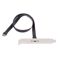 50CM 20Gbps USB3.2 Gen2x2 USB-C Flat Cable,Motherboard USB 20Pin Type-E to Type-C Extension Adapter 