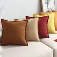 Cushion Cover Square Throw Pillow Case 60x60 45x45cm Velvet Ruffle Edge Pillow Case Sofa Cushion Cov