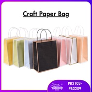 10PCS CRAFT PAPER BAG WITH HANDLE/ WEDDING GIFT BAG/ DOORGIFT BAG/GOODIES BAG /RECYCLABLE BAG/ BEG M