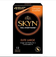 1 BOX ISI 12PCS SKYN Elite Large Condoms Non-Latex Kondom