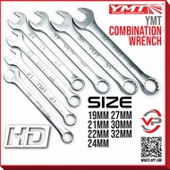 YMT HEAVY DUTY COMBINATION WRENCH SPANNER SET 19MM/21MM/22MM/24MM/27MM/30MM/32MM DUAL PURPOSE SPANAR