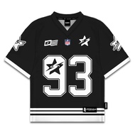 Black 93 / Jersey Vintage Oversize Rugby Retro Streetwear Y2K Boxy Oversized Jersey