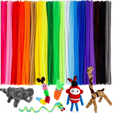 Chenille Stem Pipe Kids DIY Creative Toys Chenille Sticks Cleaners Kindergarten Educational Handmade