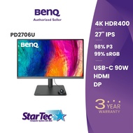 BenQ PD2706U｜MacReady Designer Monitor｜27-inch｜4K UHD USB C｜DisplayHDR 400 ｜90W Power Delivery
